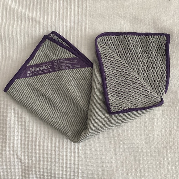 COPY - Graphite w/Purple Trim Diamond Textured Kitchen Cloth by Norwex w/BacLoc… - Picture 2 of 13